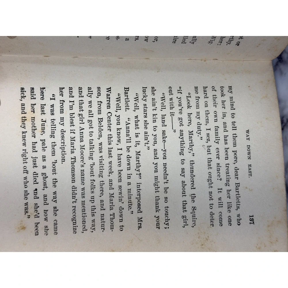 ANTIQUE BOOK  1900 , Way Down East, ‎ by Grismer, HB, Illustrated (2653)